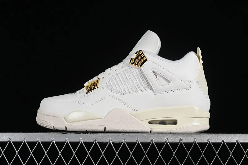 All categories Air Jordan Jordan series basketball shoes Air Jordan 4 C version Air Jordan 4 Retro "Metallic Gold" AJ4 Joe 4 meters white gold AQ9129-170